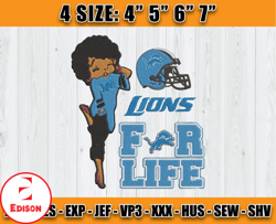 Detroit Lions Betty Boop Embroidery Design, Betty Boop Embroidery, Detroit Embroidery File, Sport Embroidery, D11