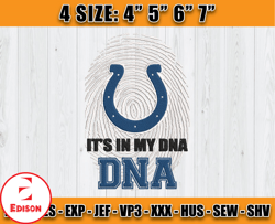 It's My DNA Colts Embroidery Design, Indianapolis Colts Embroidery, Football Embroidery Design, Embroidery Patterns, D4