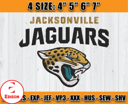 Jacksonville Jaguars embroidery, NFL embroidery, Machine Embroidery Pattern, Sport Embroidery File, D5 - Clasquinsvg