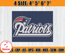 New England Patriots Embroidery Design, Brand Embroidery, Embroidery File, NFL Sport Embroidery