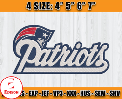 New England Patriots Logo Embroidery, Patriots Logo Embroidery, Embroidery Patterns, Embroidery Design files