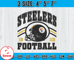 Pittsburgh Steelers Football Embroidery Design, Brand Embroidery, NFL Embroidery File, Logo Shirt 95