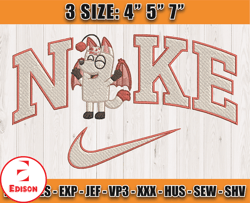 Nike X Bluey embroidery, Cartoon Character embroidery, embroidery machine