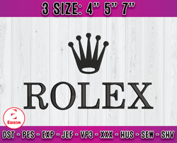 Rolex logo embroidery, logo fashion embroidery, embroidery machine