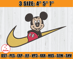Nike Mickey Embroidery, Disney Nike Embroidery, Mickey Mouse Embroidery