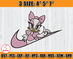 Nike Daisy Duck Embroidery, Nike Disney Embroidery, Donal Duck Embroidery