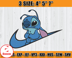 Cute Stitch Embroidery, Nike Disney Embroidery, Nike Embroidery
