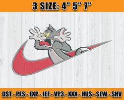 NikeTom Scared Embroidery, Cartoon Embroidery, Tom and Jerry Embroidery