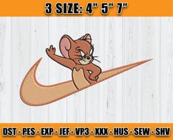 Nike Jerry Embroidery, Tom and Jerry Embroidery, Nike x Movie Embroidery