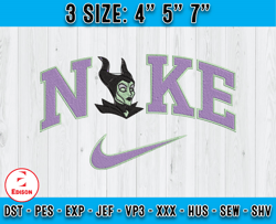 Nike Maleficent Embroidery, Maleficent Embroidery, Cartoon Inspired Embroidery