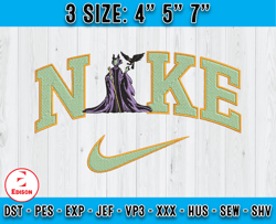 Nike Maleficent Embroidery, Disney Nike Embroidery, Machine embroidery pattern