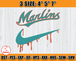 Miami Marlins Embroidery, MLB Embroidery, Embroidery Design