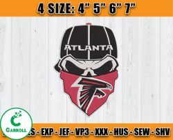 Atlanta Falcons Embroidery, NFL Falcons Embroidery, NFL Machine Embroidery Digital, 4 sizes Machine Emb Files -01-Carrol