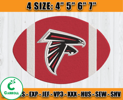 Atlanta Falcons Embroidery, NFL Falcons Embroidery, NFL Machine Embroidery Digital, 4 sizes Machine Emb Files -13-Carrol