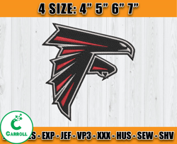 Atlanta Falcons Embroidery, NFL Falcons Embroidery, NFL Machine Embroidery Digital, 4 sizes Machine Emb Files-22-Carroll