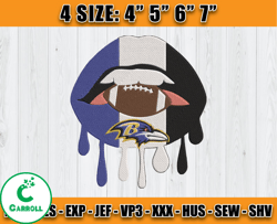 Ravens Embroidery, NFL Ravens Embroidery, NFL Machine Embroidery Digital, 4 sizes Machine Emb Files - 07-Carroll