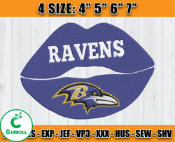 Ravens Embroidery, NFL Ravens Embroidery, NFL Machine Embroidery Digital, 4 sizes Machine Emb Files -10-Carroll