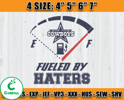 Cowboys fueled by haters Embroidery, Dallas Embroidery, Dallas Logo, NFL Team Embroidery