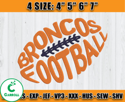 broncos football embroidery design, broncos ball embroidery, embroidery design files