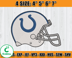 Helmet Colts Embroidery Design, Colts Logo Embroidery Design, NFL Sport Embroidery, Embroidery Design files, D20
