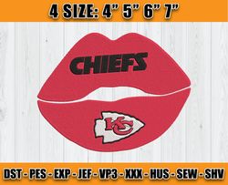 Chiefs Dripping Lips Embroidery Design, Chiefs Embroidery, Dripping Lips Embroidery, Embroidery Design files, D18