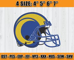 Helmet Los Angeles Rams Embroidery, Rams Embroidery File, Rams Logo, Sport Embroidery file