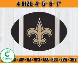 New Orleans Saints Ball embroidery design, Saints embroidery, NFL embroidery, Logo sport embroidery