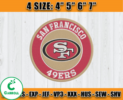San Francisco 49ers Embroidery Design, Brand Embroidery, Embroidery File, NFL Sport Embroidery