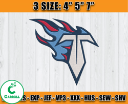 Tennessee Titans Embroidery Machine Design, NFL Embroidery Design, Instant Download