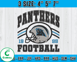 Carolina Panthers Football Embroidery Design, Brand Embroidery, NFL Embroidery File, Logo Shirt 67