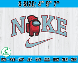 Nike x Red Among Us Embroidery, Nike x Embroidery, embroidery pattern