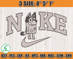 Nike X Aunt Trixie embroidery, Bluey embroidery file, embroidery pattern