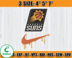 Phoenix Suns Embroidery Design, NBA NBA Nike Embroidery, Machine Design files