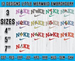 Bundle 13 Design Little Mermaid embroidery, machine embroidery patterns