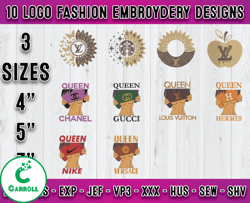 Bundle 10 Designs Logo Fashion Embroidery, embroidery patterns 08