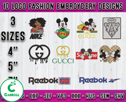 Bundle 10 Designs Logo Fashion Embroidery, embroidery machines 09