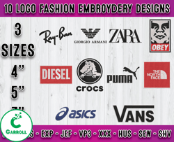Bundle 10 Designs Logo Fashion Embroidery, machine embroidery patterns 11