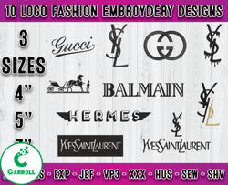 Bundle 10 Designs Logo Fashion Embroidery, embroidery design files 15