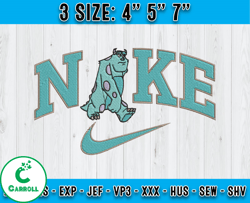 Nike Sulley Embroidery, Nike Disney Embroidery, Monster INC Embroidery