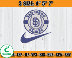 San Diego Padres Embroidery, All teams MLB embroidery, Embroidery Machine