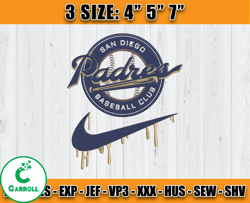 San Diego Padres Embroidery, Nike MLB embroidery, applique embroidery designs