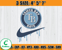 Tampa Bay Rays Embroidery, MLB Embroidery, embroidery file