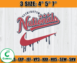 Washington Nationals Embroidery, MLB Embroidery, Embroidery pattern