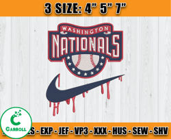 Washington Nationals embroidery, All Teams MLB Embroidery, Embroidery Design