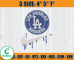 Los Angeles Dodgers Embroidery, All Teams MLB Embroidery, embroidery design baseball