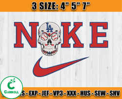 Logo Dodgers Embroidery, MLB Nike Embroidery, Machine embroidery pattern
