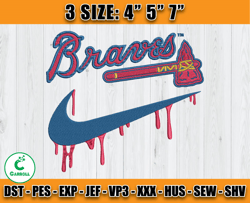 Atlanta Braves Embroidery, MLB Nike Embroidery, embroidery file