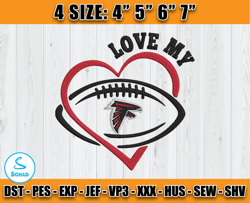 Atlanta Falcons Embroidery, NFL Falcons Embroidery, NFL Machine Embroidery Digital, 4 sizes Machine Emb Files-08-Schad
