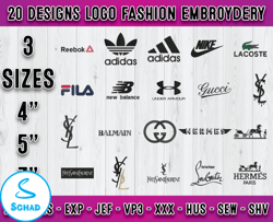 Bundle 20 Designs Logo Fashion Embroidery, embroidery files 05