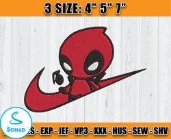 deadpool embroidery, nike deadpool embroidery, embroidery pattern